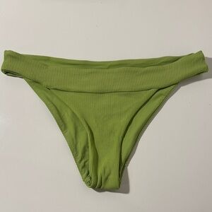 LSpace Bright Green Ribbed Bikini Bottom